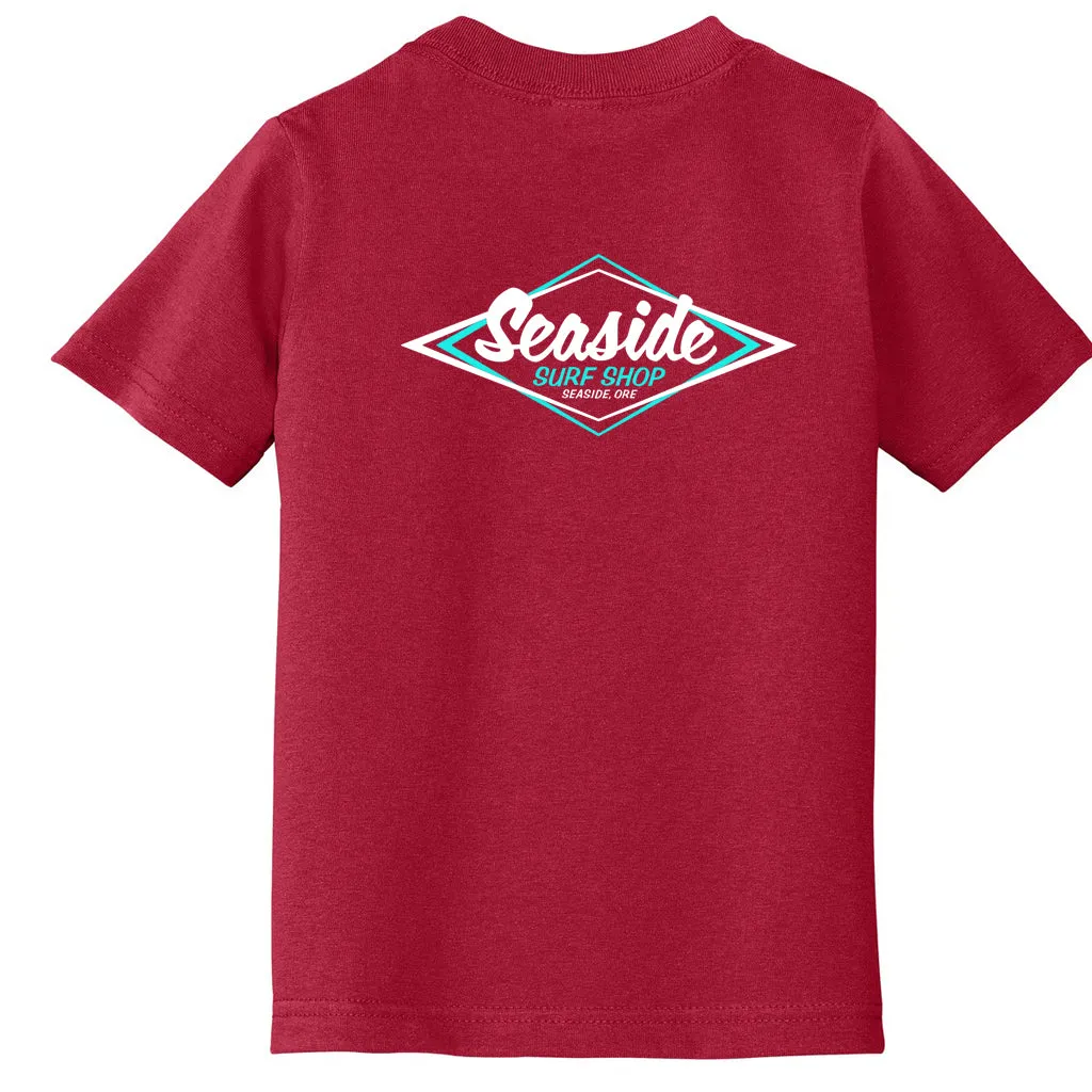 Seaside Surf Shop Infant Vintage Logo Tee - Red