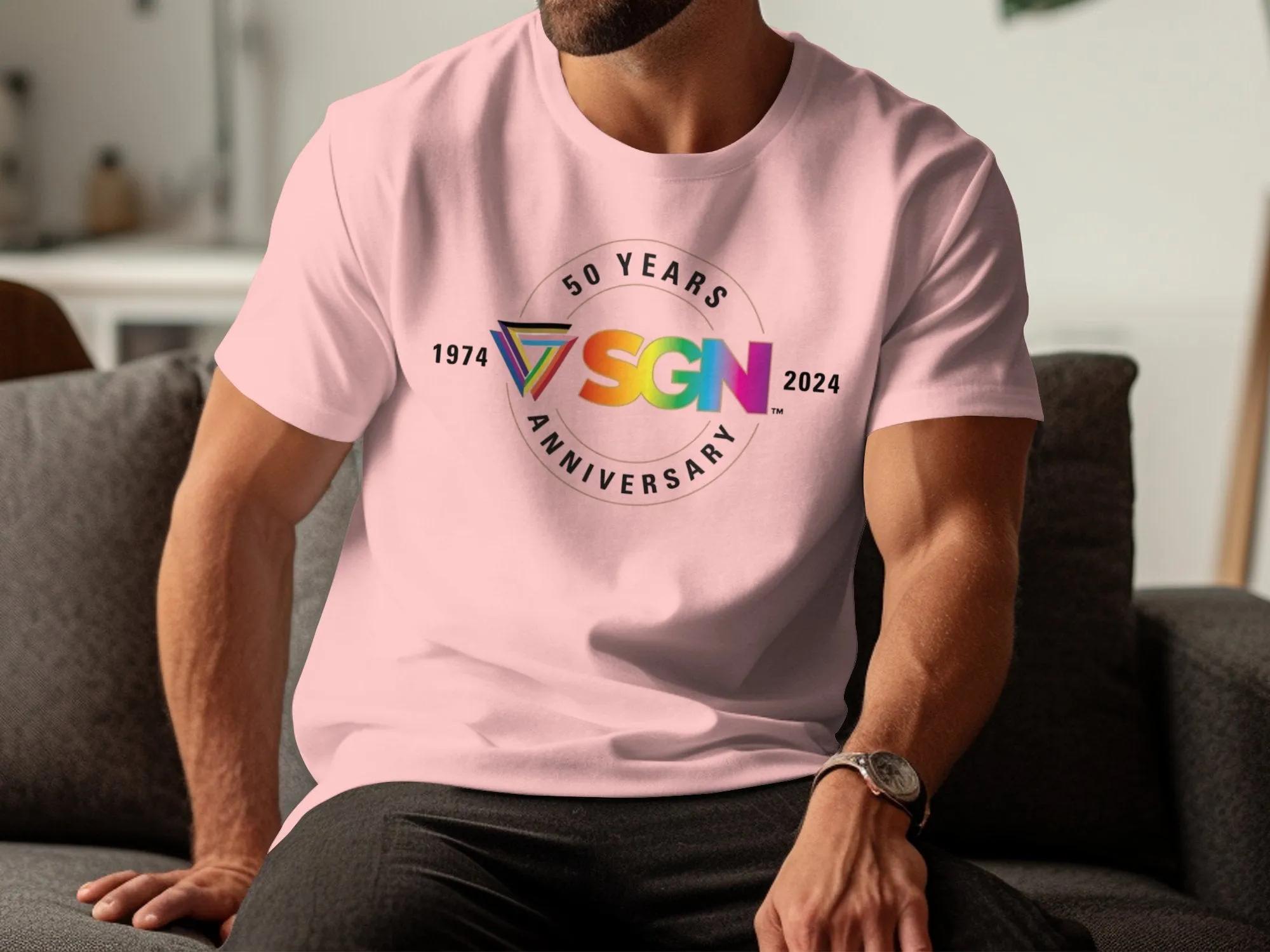 Seattle Gay News 50th Anniversary T-Shirt, SGN Rainbow 1974-2024 Celebration Shirt