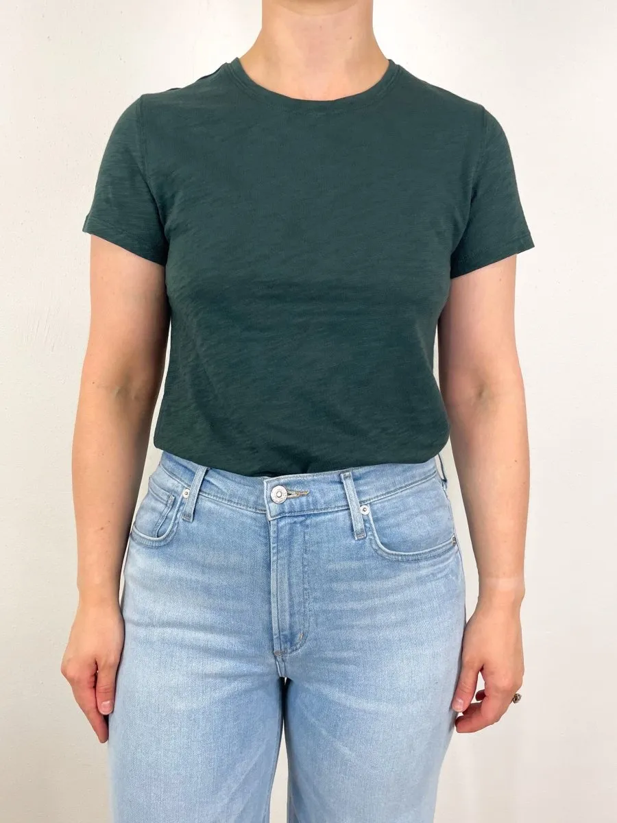 Short Sleeve Crewneck in Evergreen