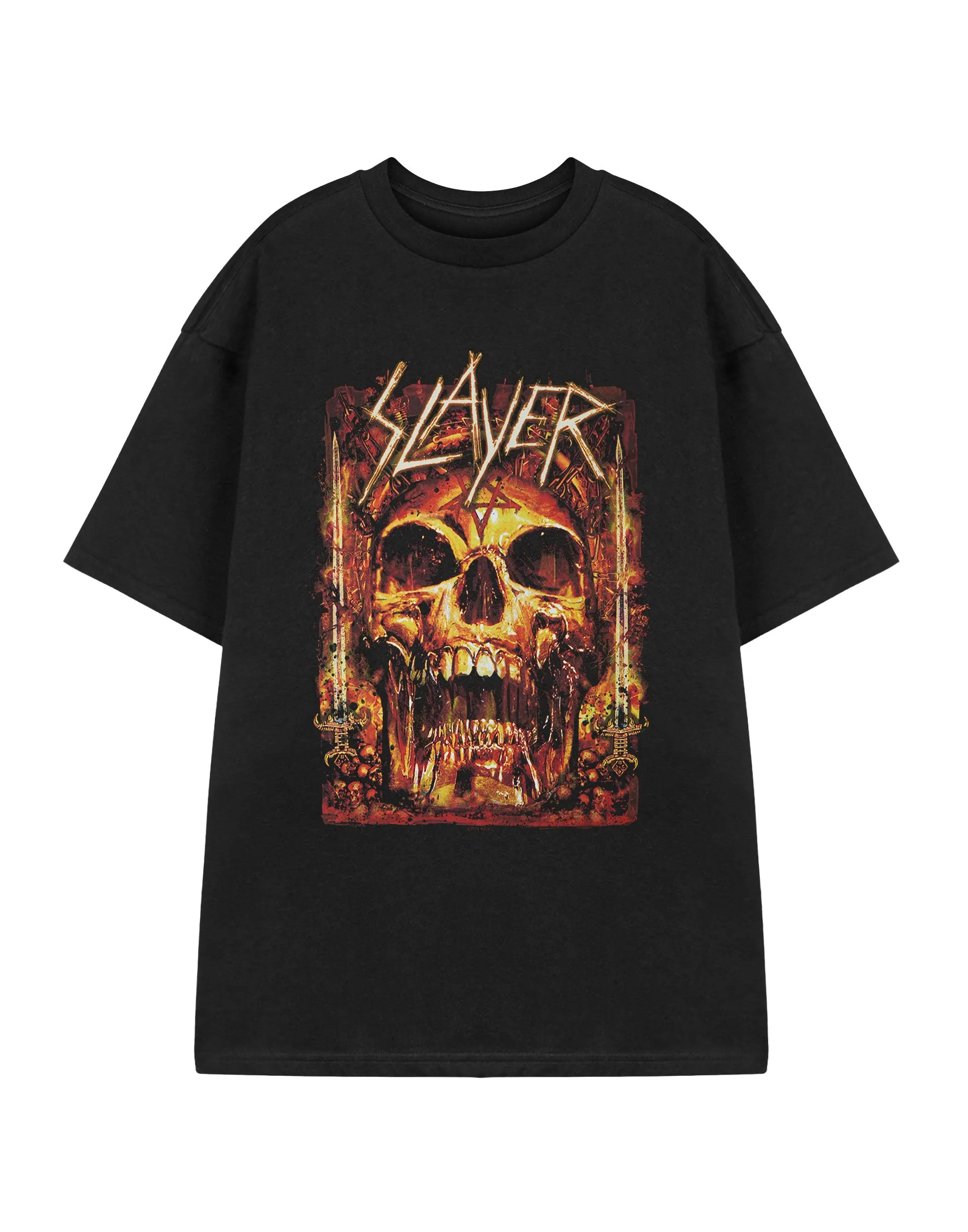 Slayer Skull Mens Black Short Sleeved T-Shirt