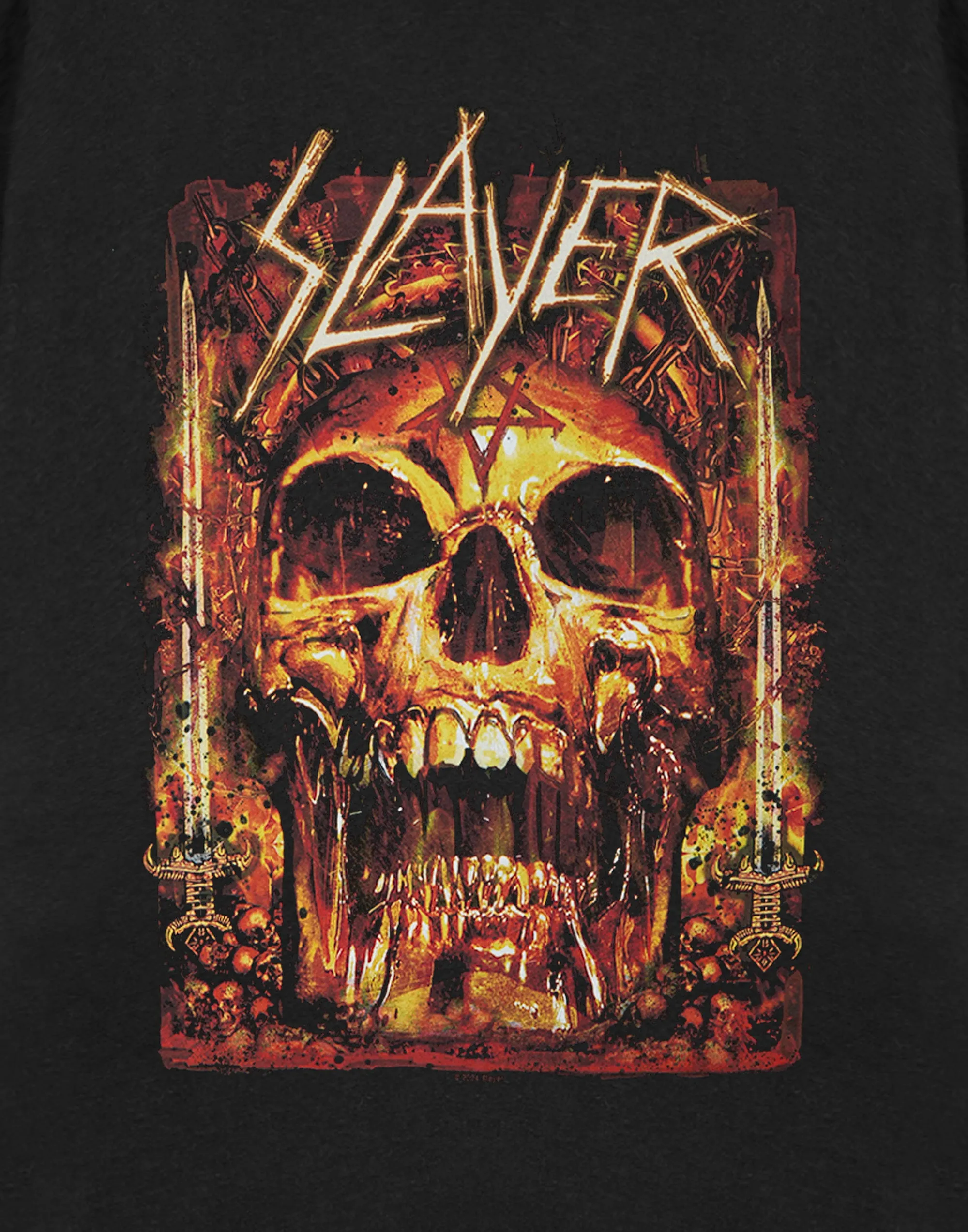 Slayer Skull Mens Black Short Sleeved T-Shirt