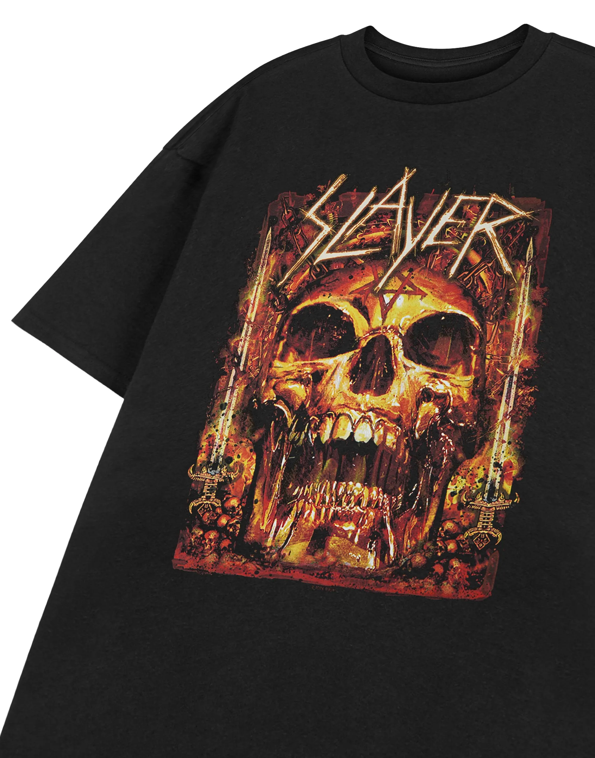 Slayer Skull Mens Black Short Sleeved T-Shirt