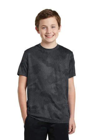 Sport-Tek YST370: Youth CamoHex Tee