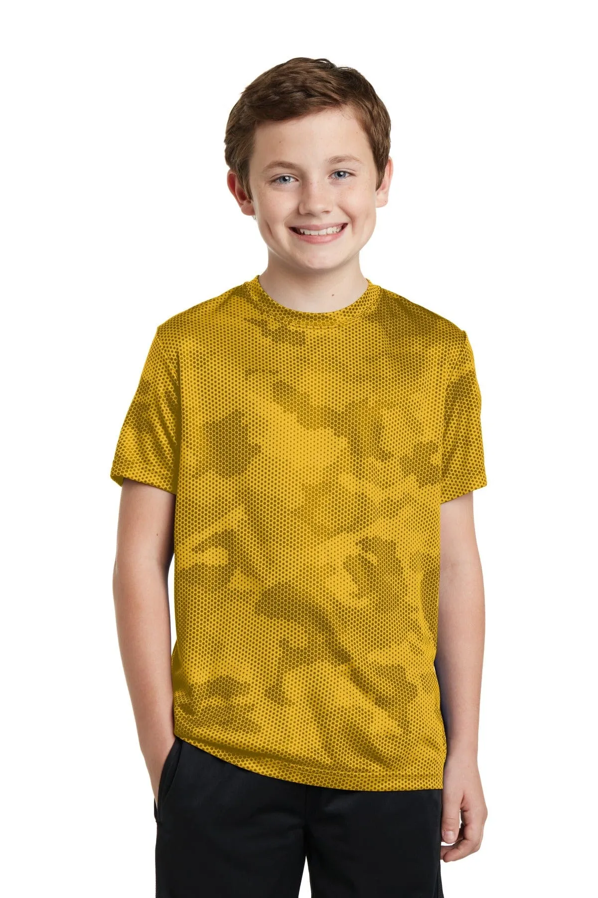 Sport-Tek YST370: Youth CamoHex Tee