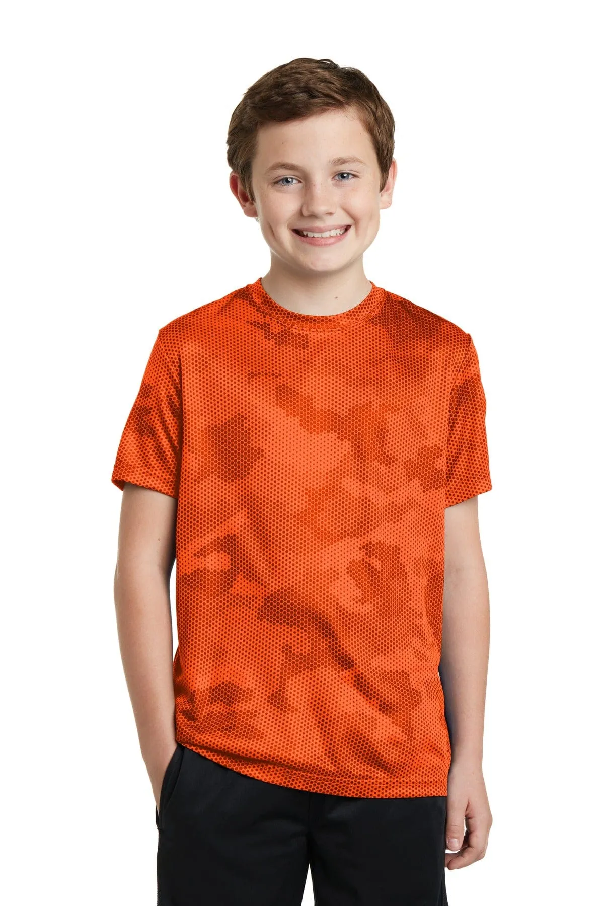 Sport-Tek YST370: Youth CamoHex Tee