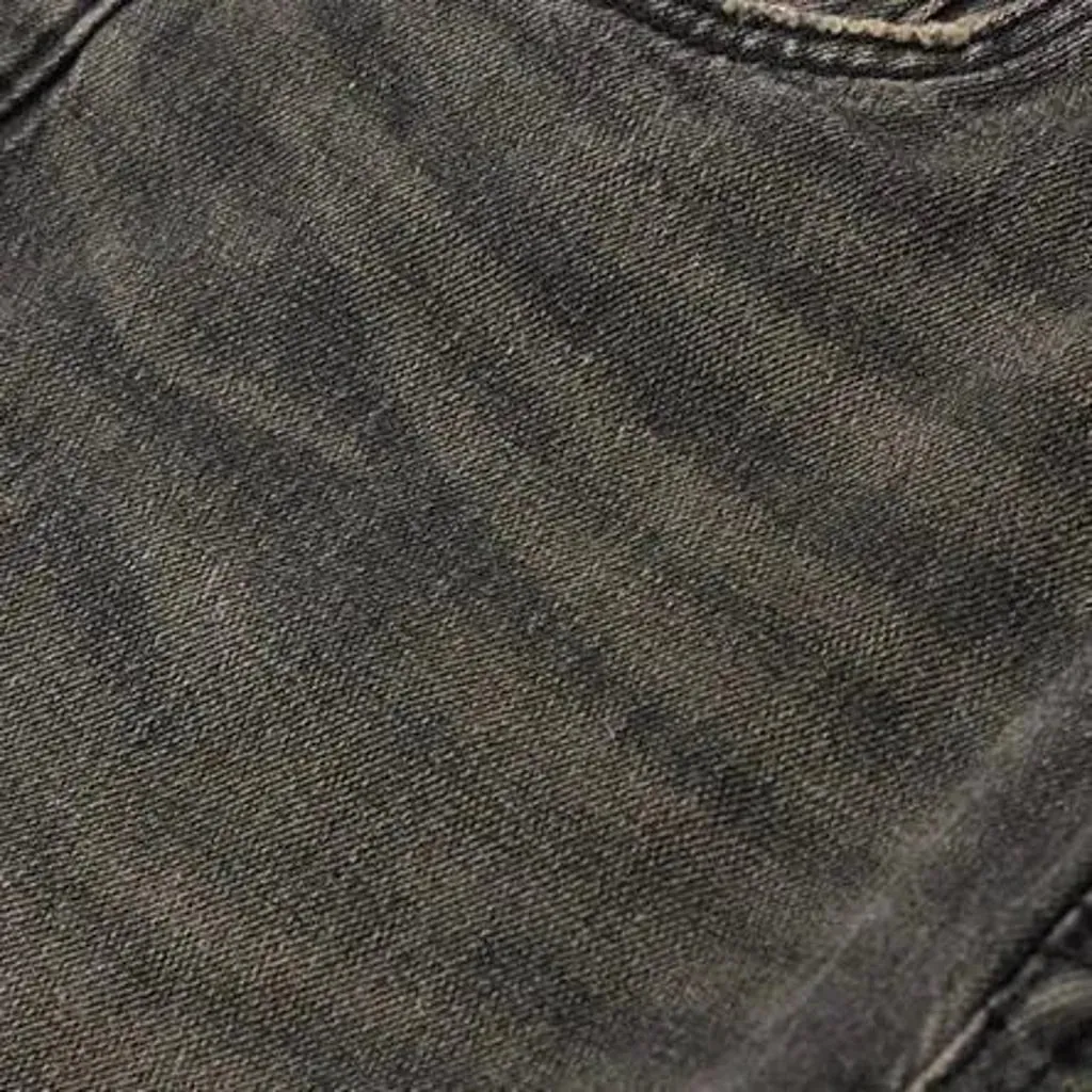 Stonewashed grey jeans
 for men