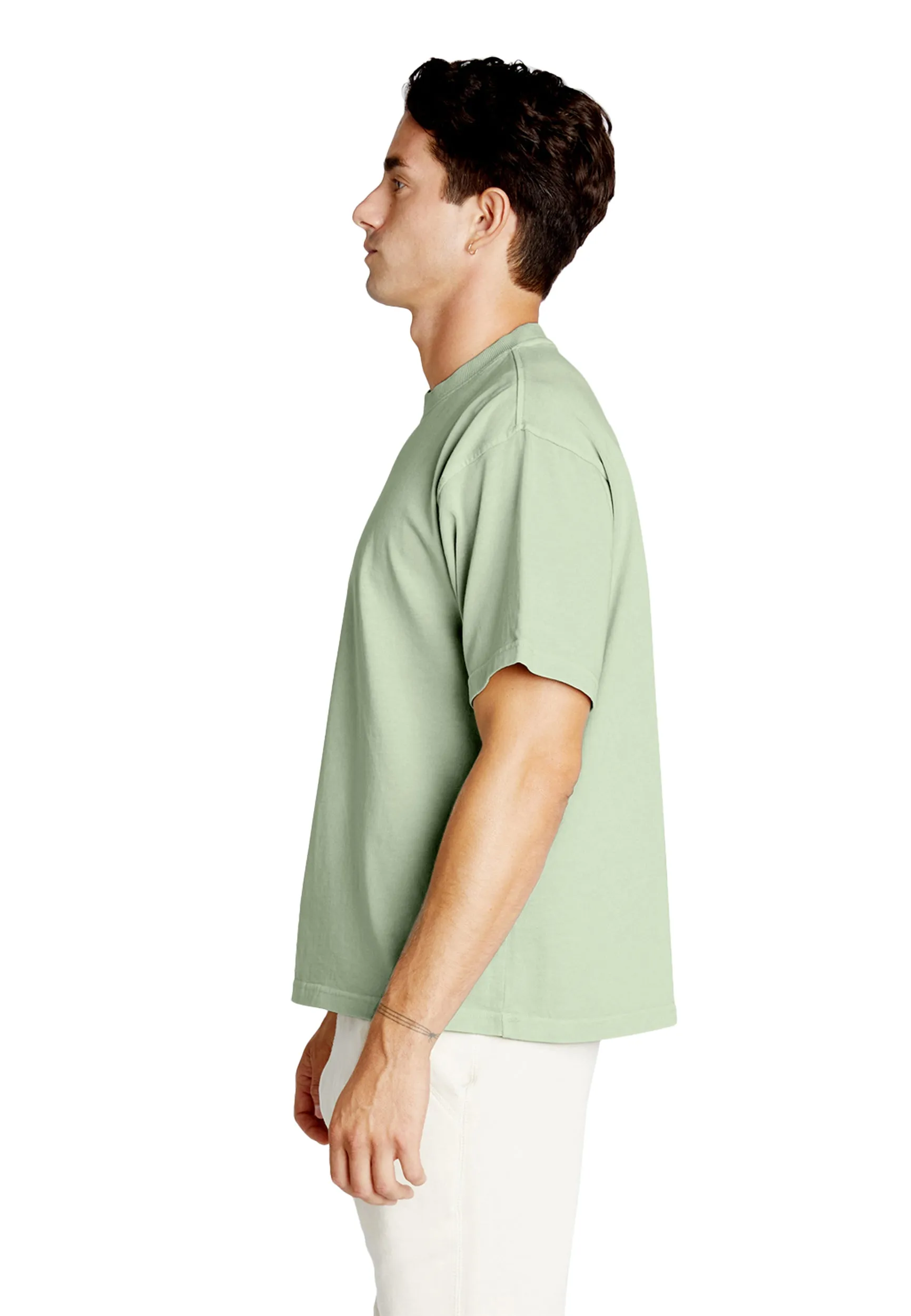 Streetwear Heavyweight Short Sleeve Tee - Oil Green