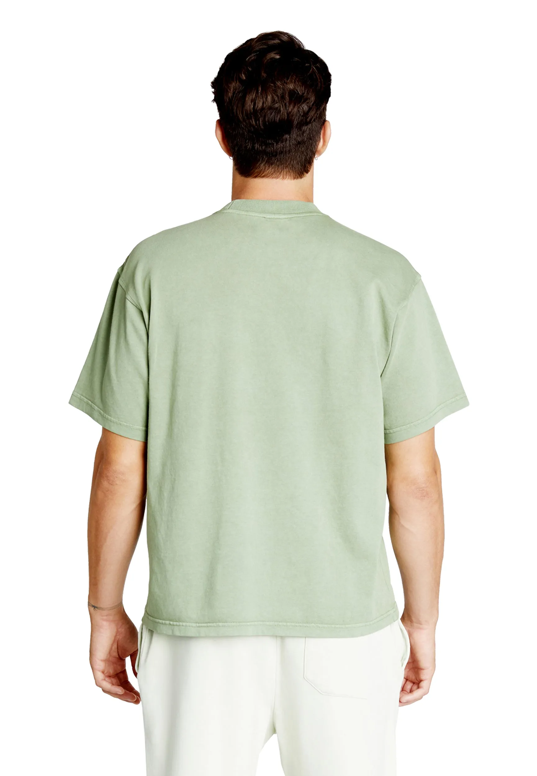 Streetwear Heavyweight Short Sleeve Tee - Oil Green