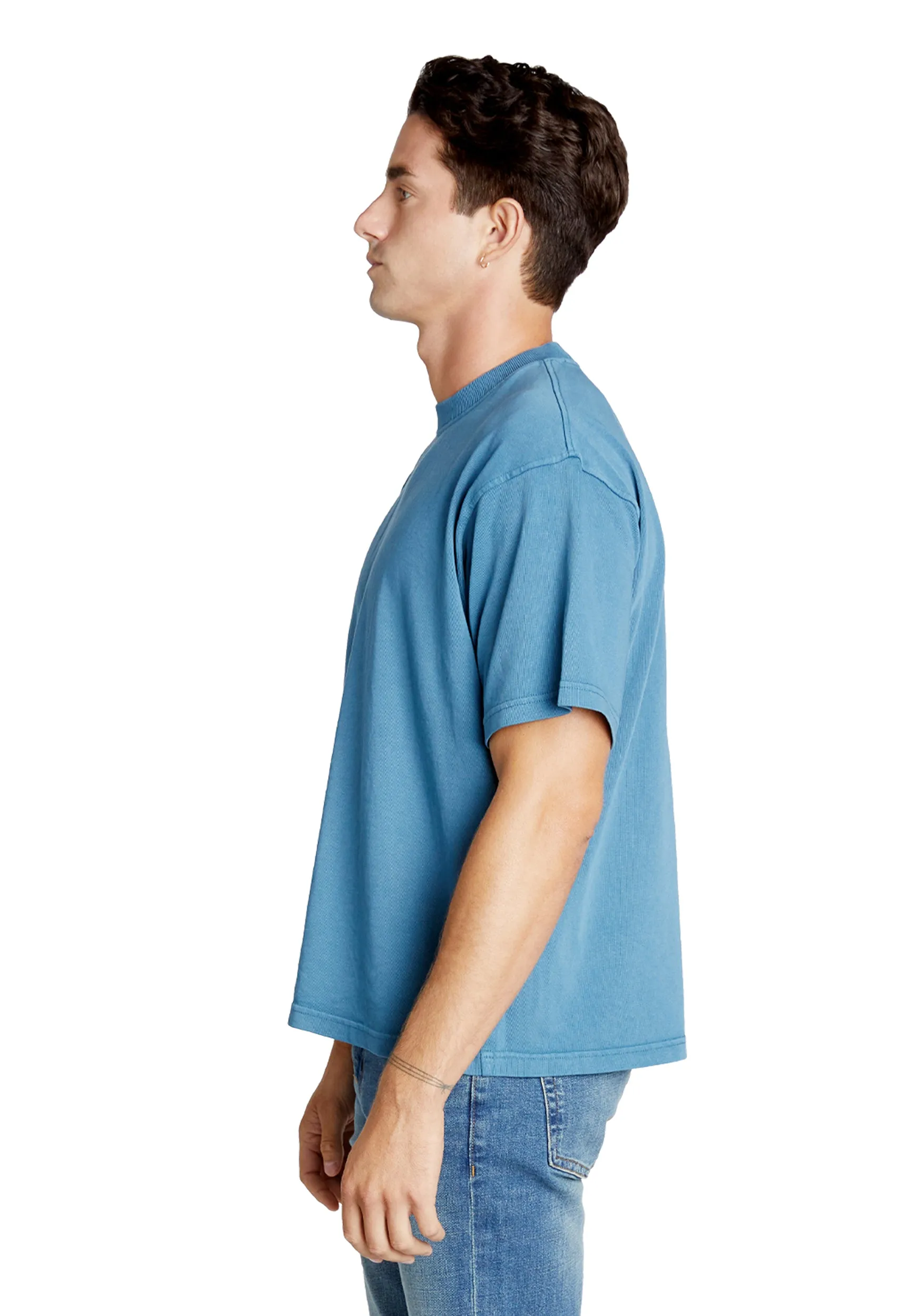 Streetwear Heavyweight Short Sleeve Tee - Pebble Blue