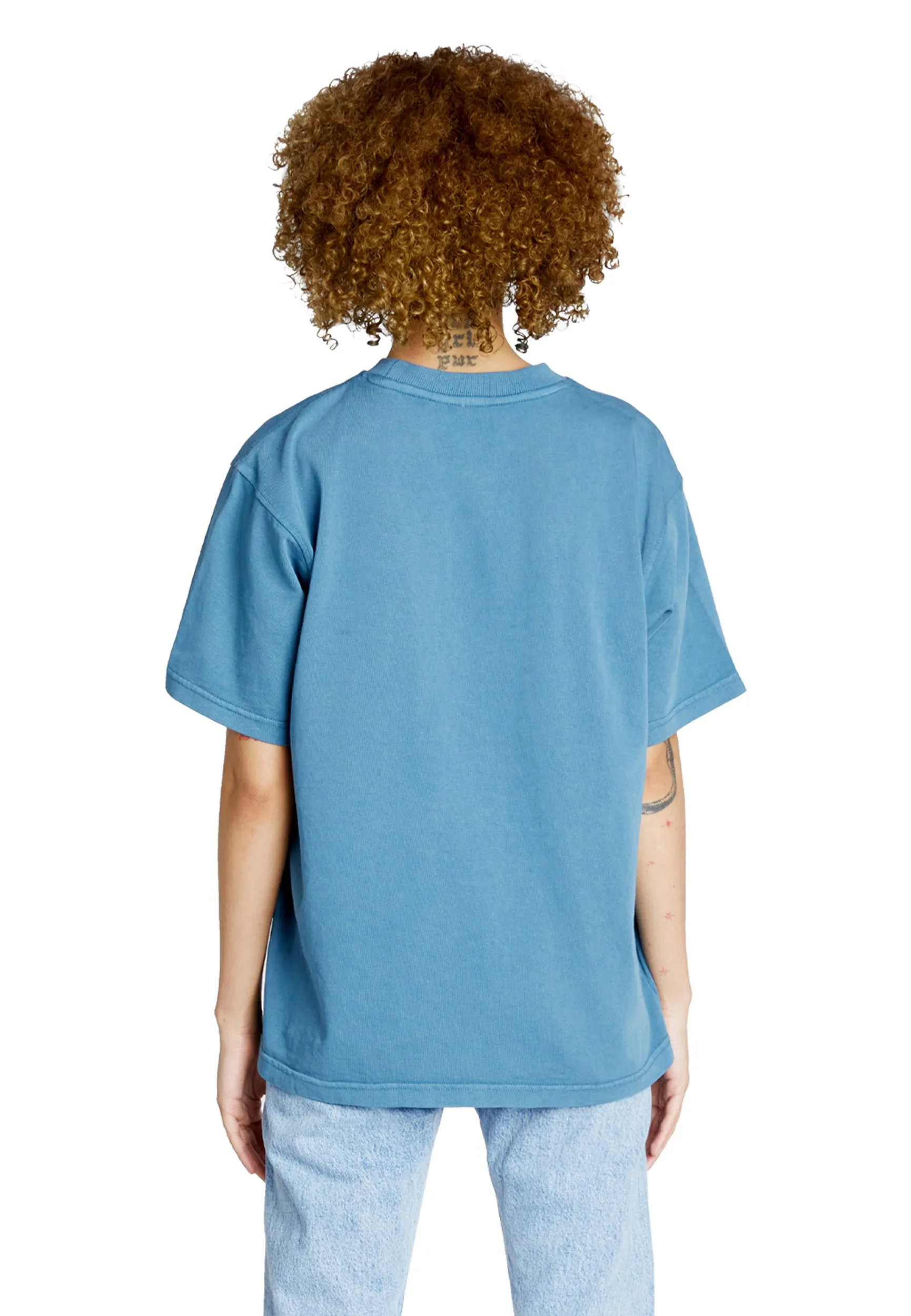 Streetwear Heavyweight Women Short Sleeve - Pebble Blue