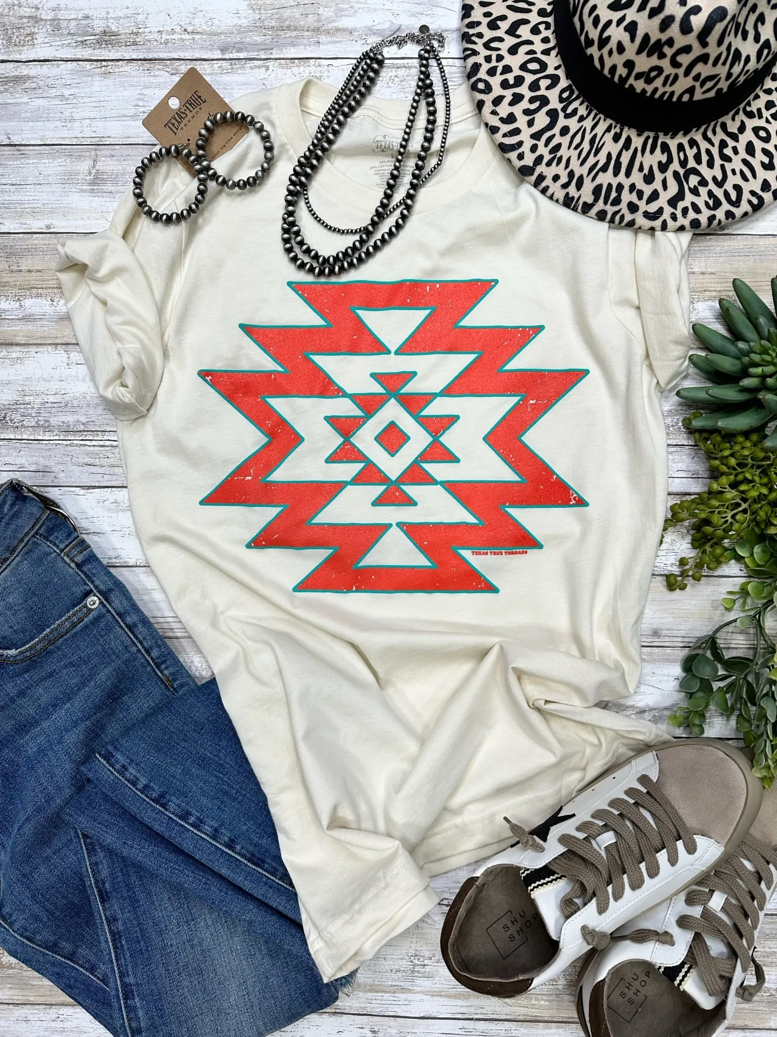 Texas True Threads Aztec Puff Tee