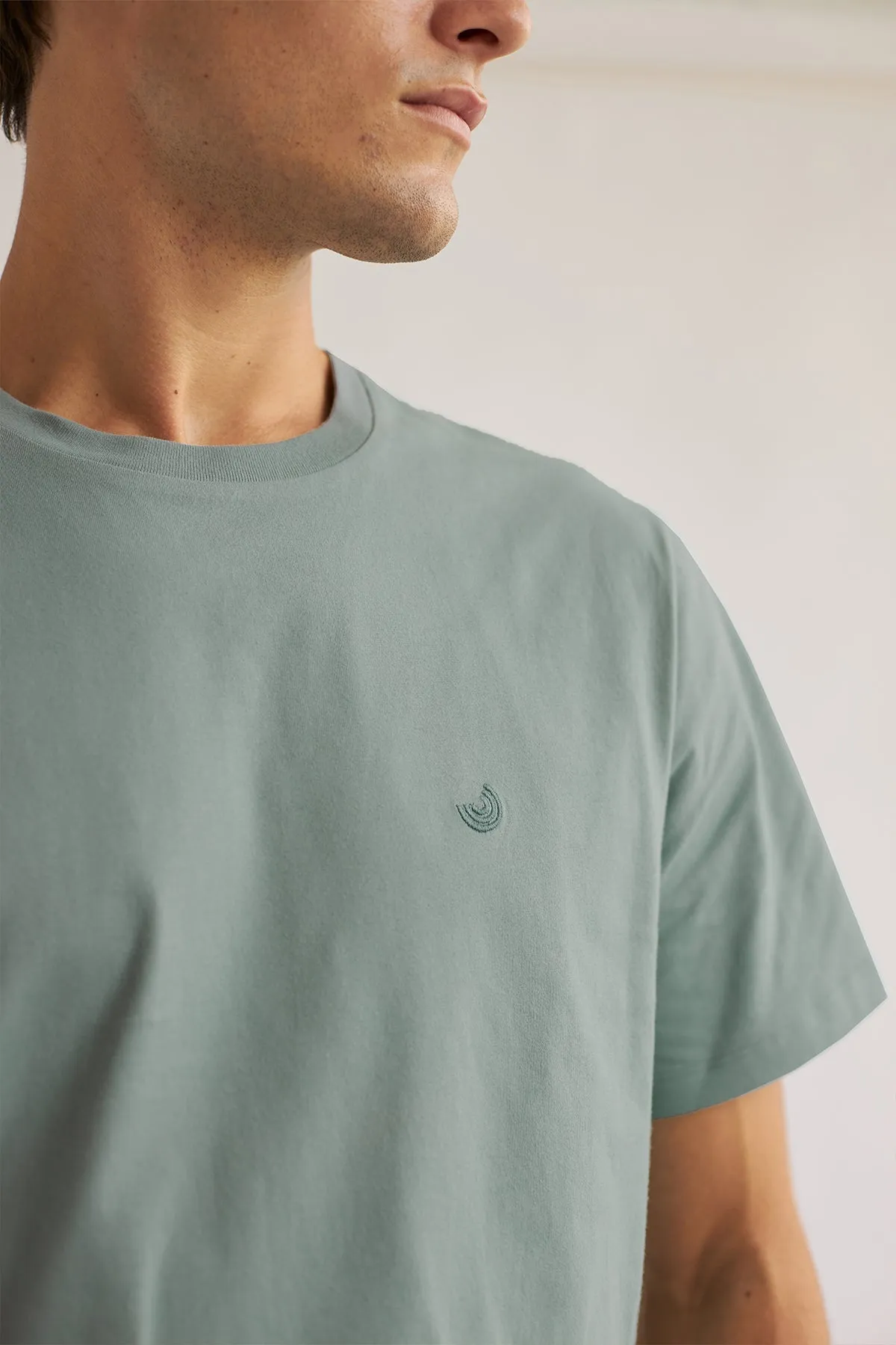 The Organic Cotton Tee - Lead Blue