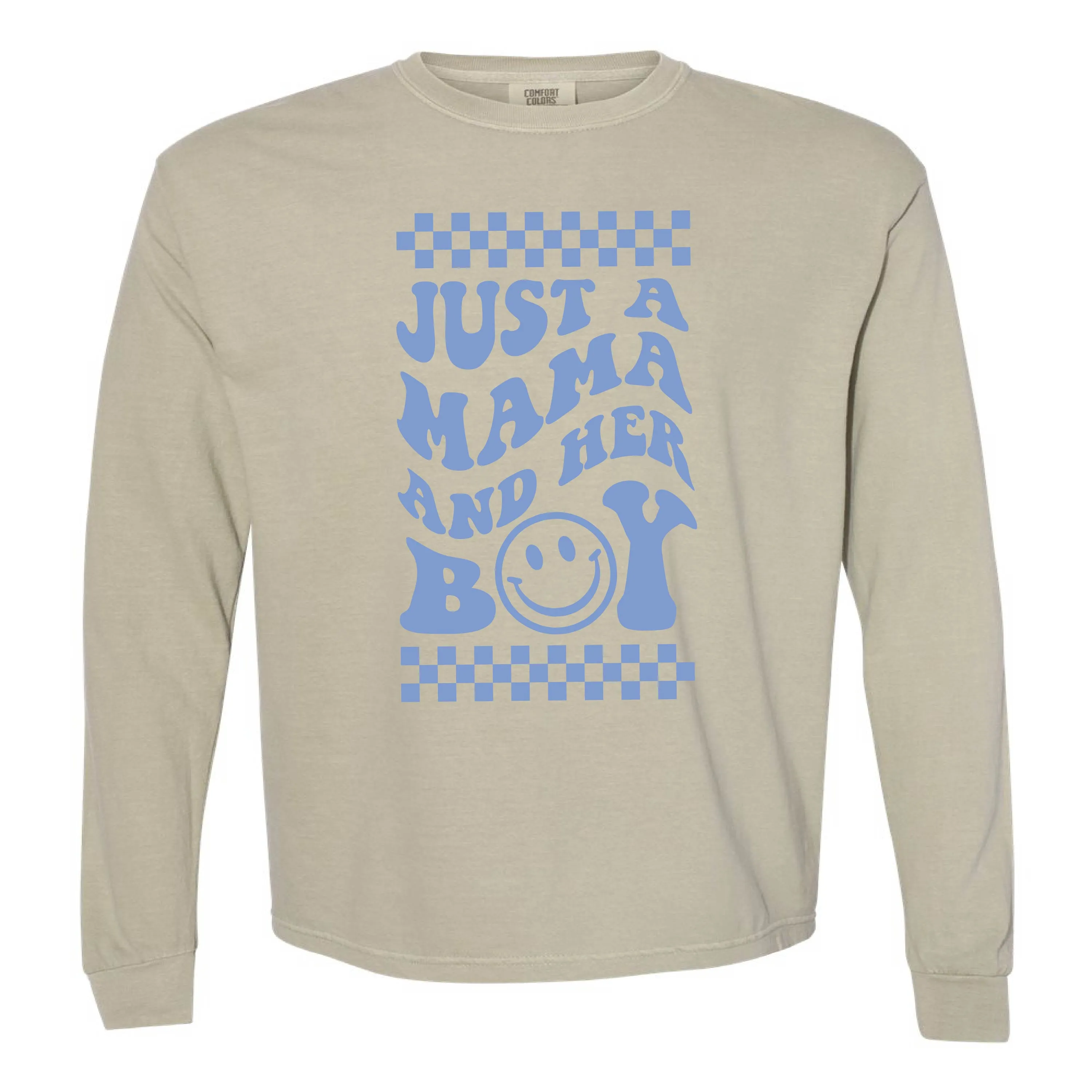 THE RETRO EDIT - Just a Mama and Her Boy (Singular) - LONG SLEEVE COMFORT COLORS TEE