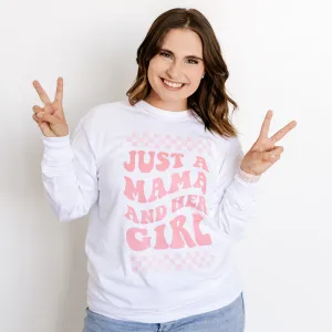 THE RETRO EDIT - Just a Mama and Her Girl (Singular) - LONG SLEEVE COMFORT COLORS TEE