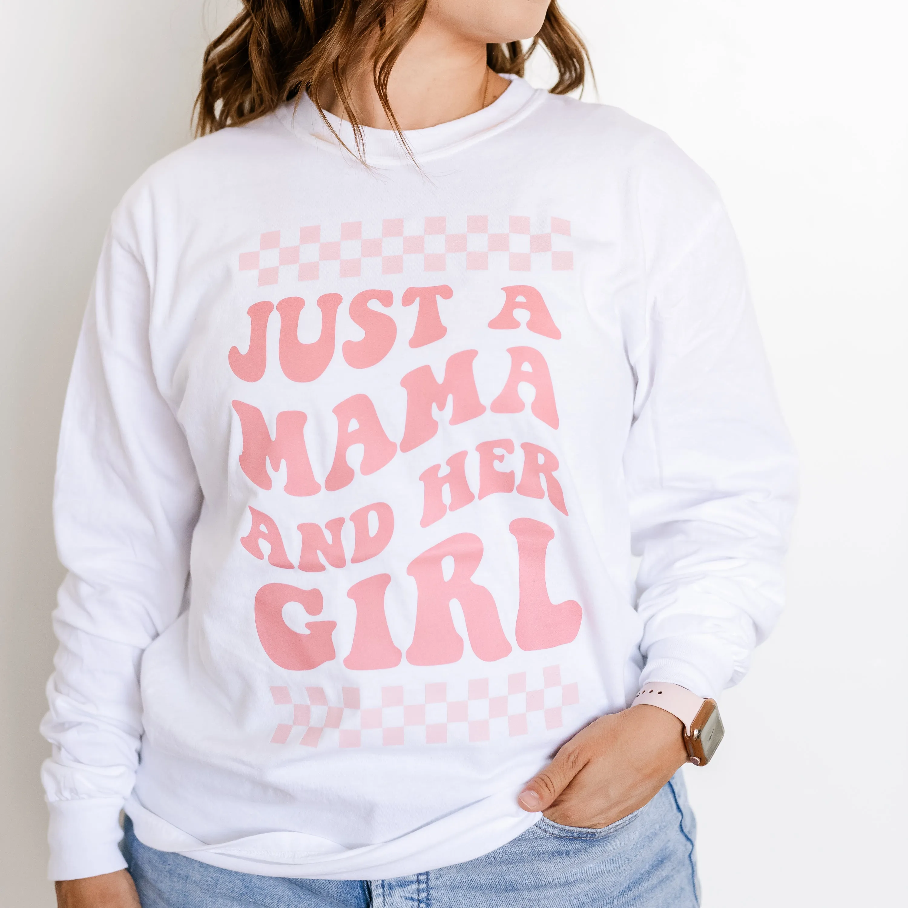 THE RETRO EDIT - Just a Mama and Her Girl (Singular) - LONG SLEEVE COMFORT COLORS TEE