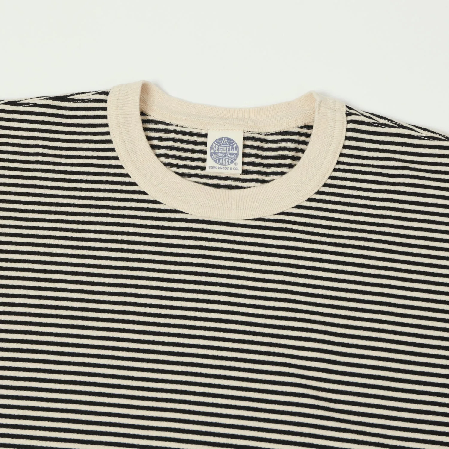 TOYS McCOY 'The Great American Hero' Stripe Tee - Ivory/Black