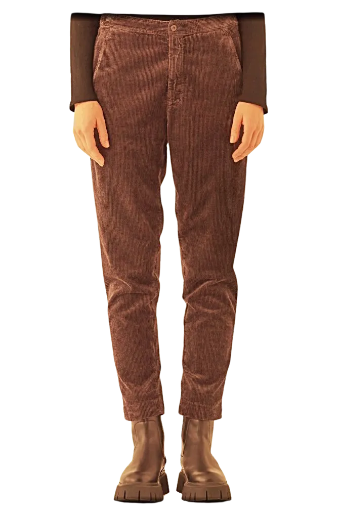 Transit Par Such Straight Leg Cord Pants in Rust