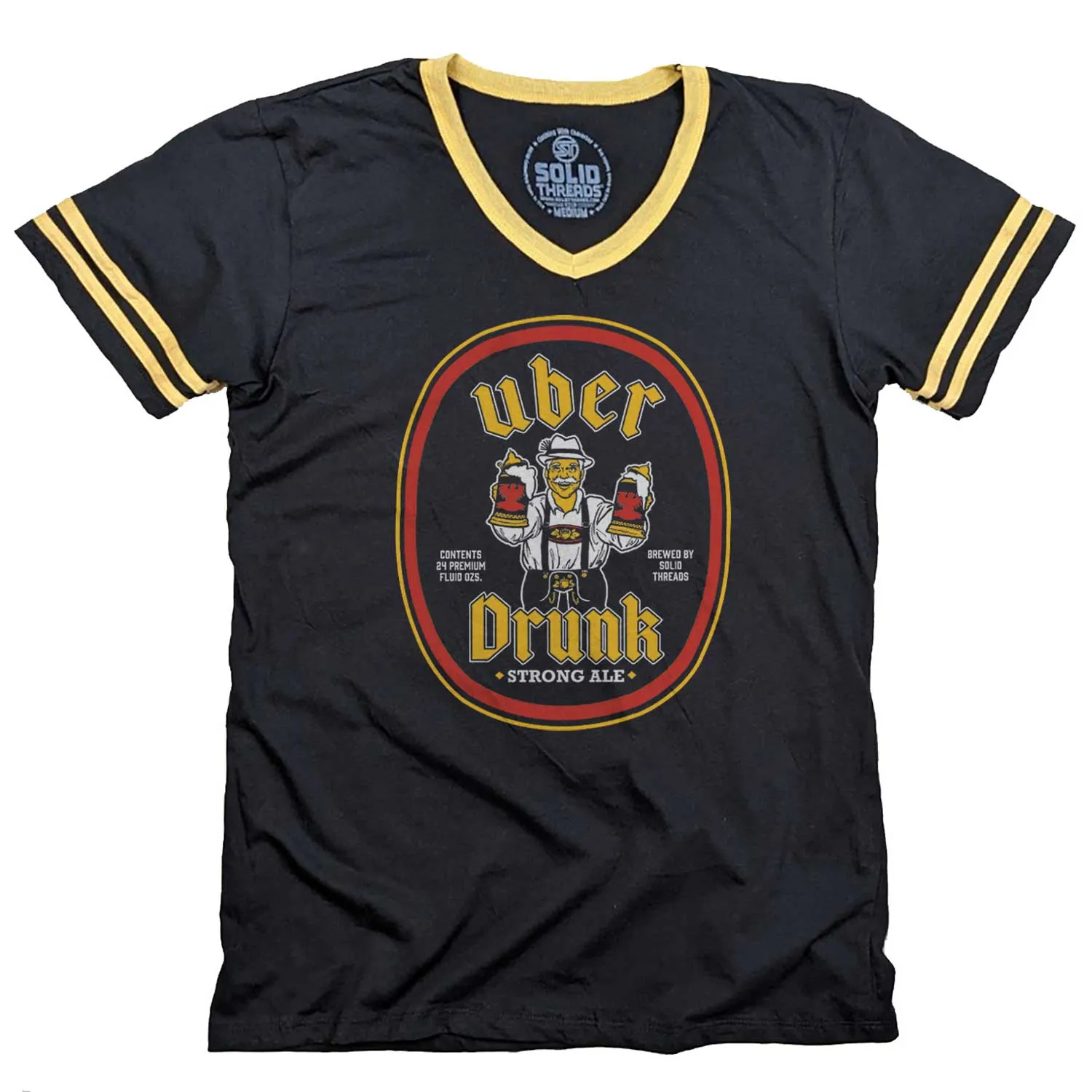 Uber Drunk Ringer V-Neck Tee