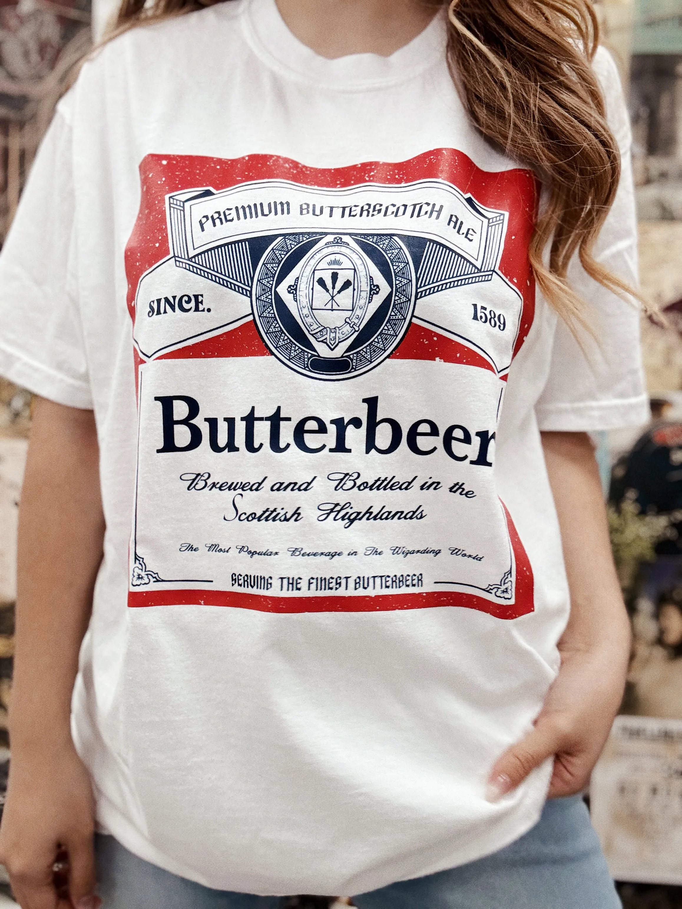 Vintage Butter beer Garment Dyed Tee