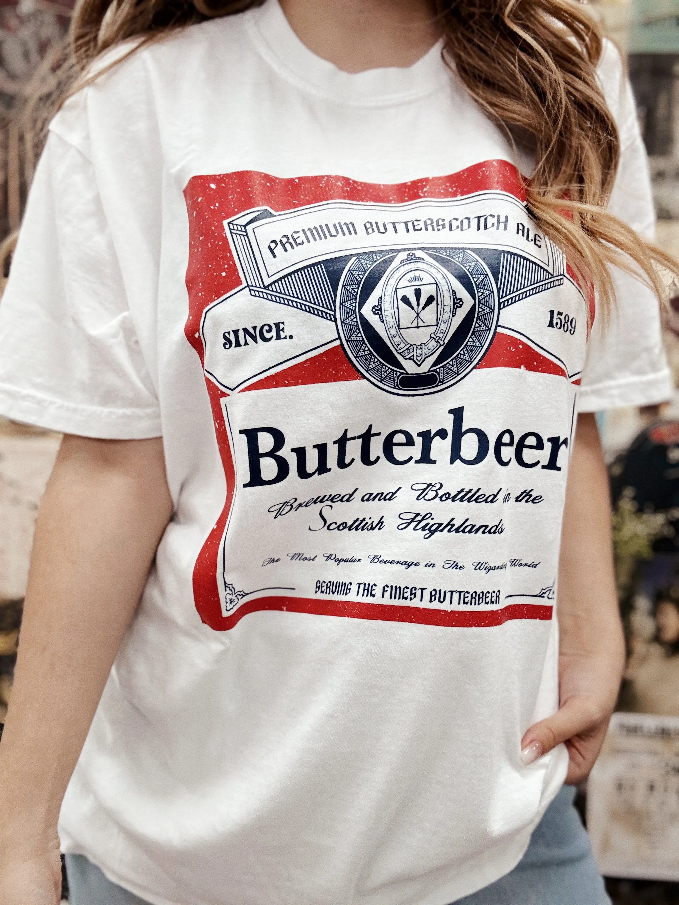 Vintage Butter beer Garment Dyed Tee