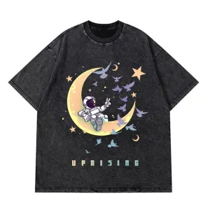 Vintage Washed Tshirts Anime T Shirt Harajuku Oversize Tee Cotton fashion Streetwear unisex top ab79v2