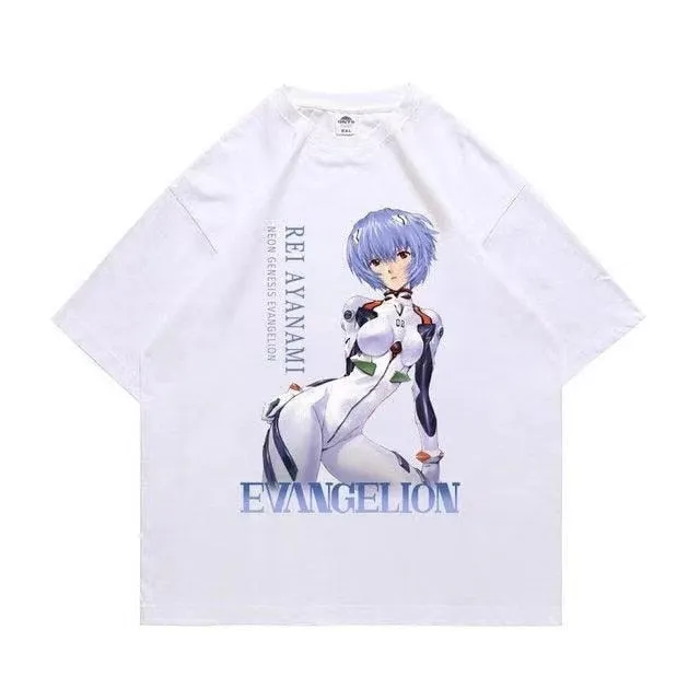 Vintage Washed Tshirts Anime T Shirt Harajuku Oversize Tee Cotton fashion Streetwear unisex top ab79v2