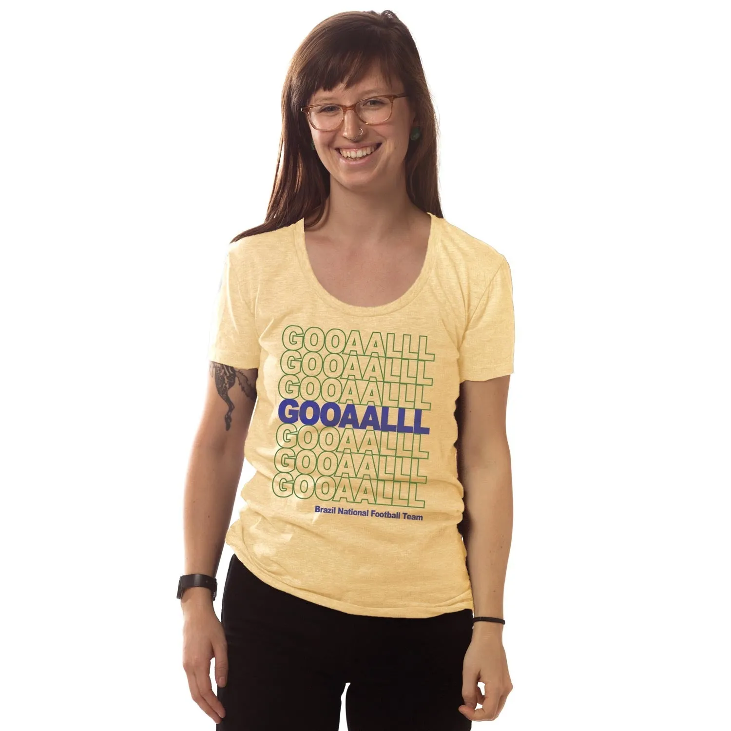 Women's Brazil Soccer Gooaalll T-shirt